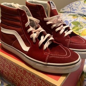 Madder Brown/True white vans